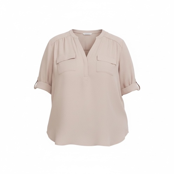 Lane Bryant "Harper" Shear Top Size 2, 3/4 sleeve - Picture 1 of 7